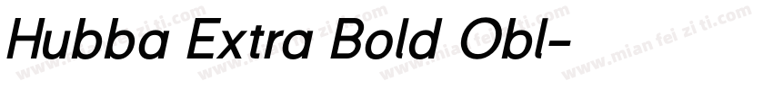 Hubba Extra Bold Obl字体转换